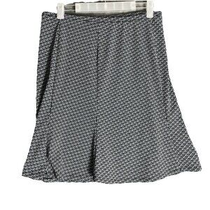 Express Womens Ponte Knit Midi Skirt Size S Trumpet Geometric Print Y2K Career‎